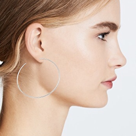Madewell silver oversized hoop earrings - Picture 3 of 3